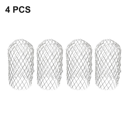 4 Pack Aluminum Gutter Guards Leaf Filter Mesh Cover for Downspout Drain Pipe Protection 2-4 Inch Fits Rectangular & Circular Gutters