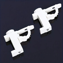 2pcs/set Space-Saving Curtain Rod Brackets - Easy Install, Durable Metal Wall Hooks for Home Decor