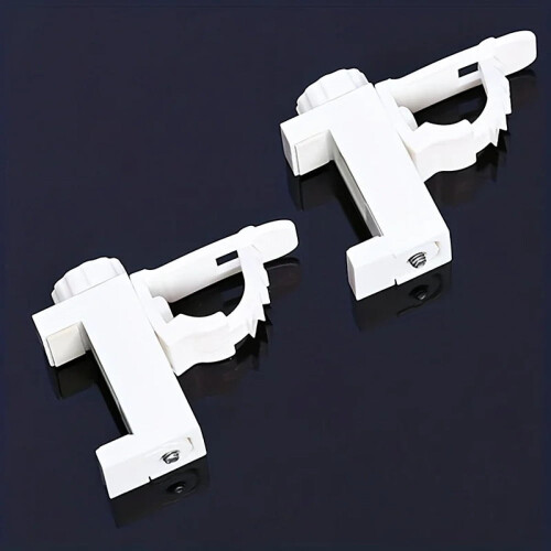 2pcs/set Space-Saving Curtain Rod Brackets - Easy Install, Durable Metal Wall Hooks for Home Decor