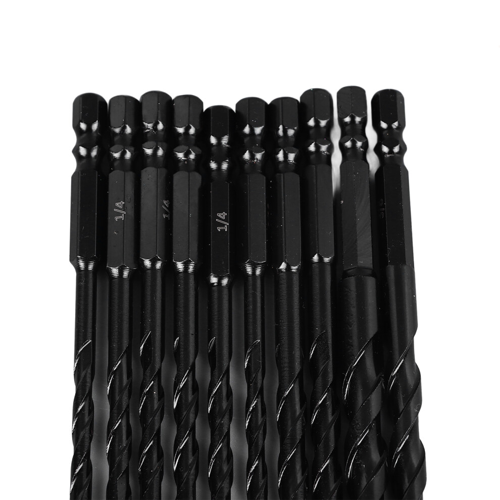 10 x Wet Dry Hex Shank Drill Bits 3-16mm