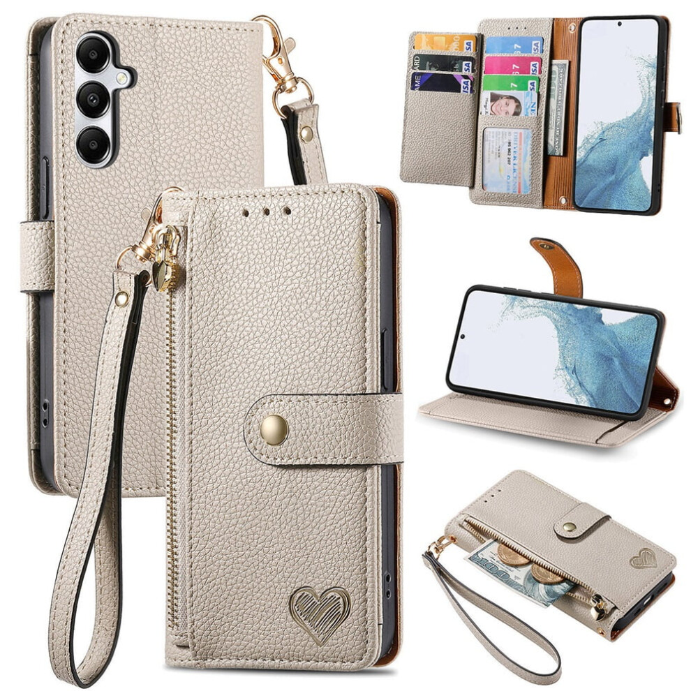 Samsung Galaxy S25+ 5G Leather Wallet Case With Zipper 9130661372473