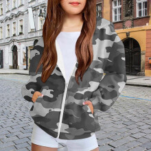 Kids Camouflage Hooded Windbreaker Jacket for Boys and