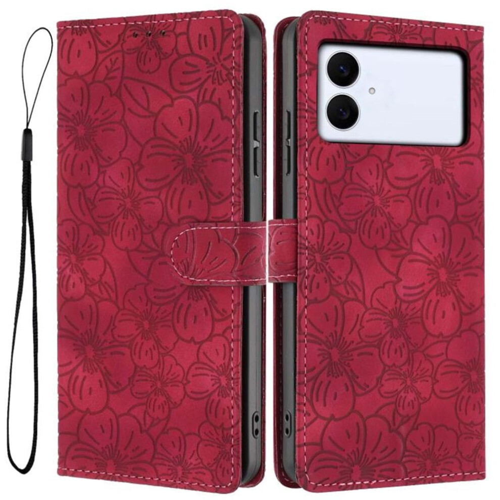 Cherry Blossom Leather Flip Wallet Case For Samsung Galaxy Red 9180435650955