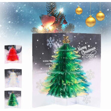 3D Christmas Pop-Up Cards with Glitter Tree & Envelopes, Festive Holiday Greeting Cards – Compatible with Xmas Decor