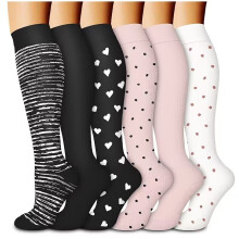 6 Pack Compression Socks for Women and Men Circulation-Best Support for Medical, Running,Nursing,Athletic