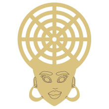 Head Silhouette Wooden Cutout Craft Kit for Wreath Making Afro Women Queen Black Mother Mothers Day DIY Gift Home Decor 15 Inch