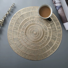 Round PVC Placemats for Coffee Cup and Saucer 2 Pcs