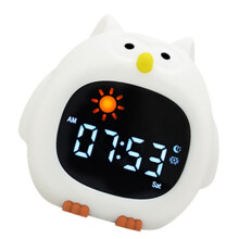 Theme Tap Operated Alarm Clock With 1800mAh Rechargeable Nightlight Perfect For Kids' Bedrooms Or Study Area