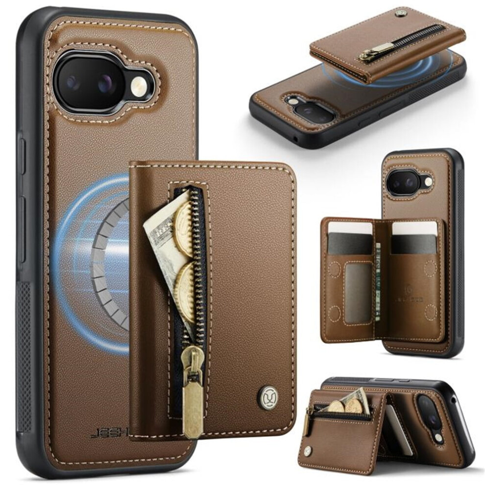 Pixel 9A Magsafe Case: Pu Leather Wallet With Card Holder, 9180435655882
