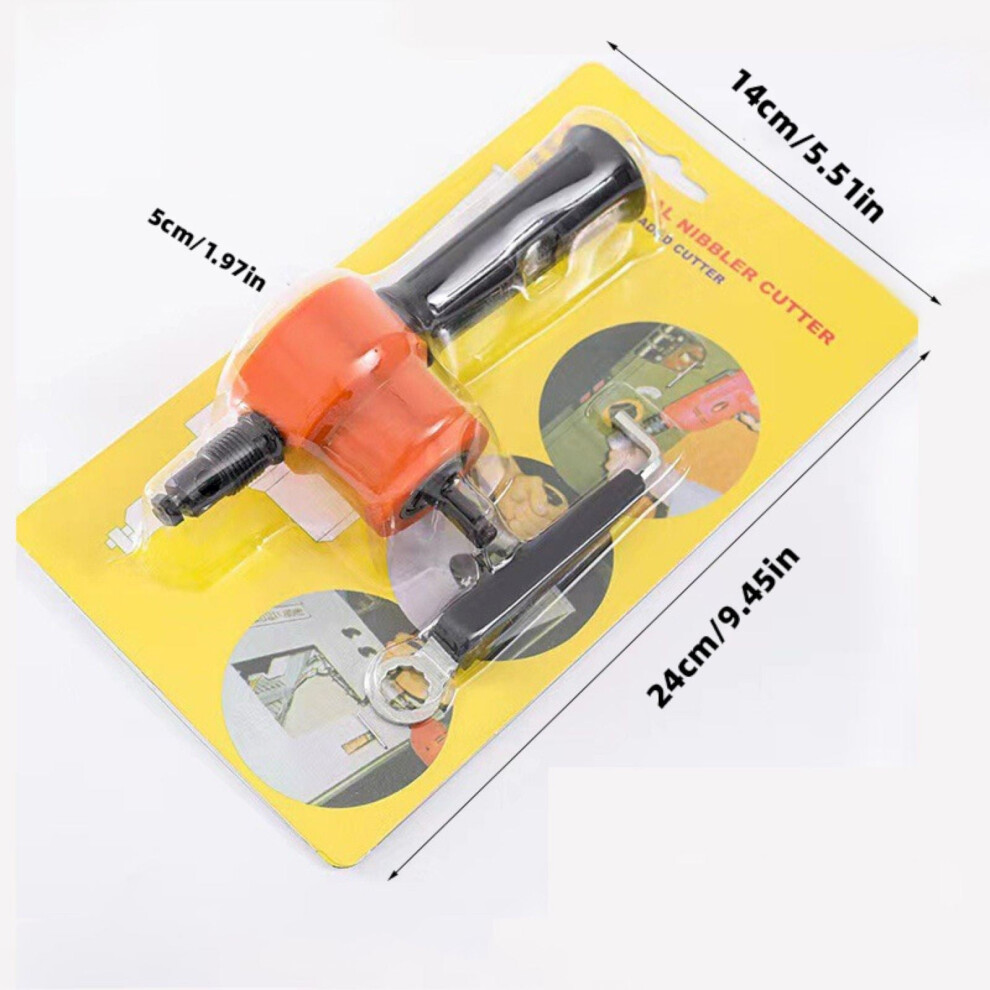 Drill Bits Metal Sheet Nibbler Cutter Double Head Metal Sheet Cutter Hole Drill Attachment Paperboard Package 9130661895699
