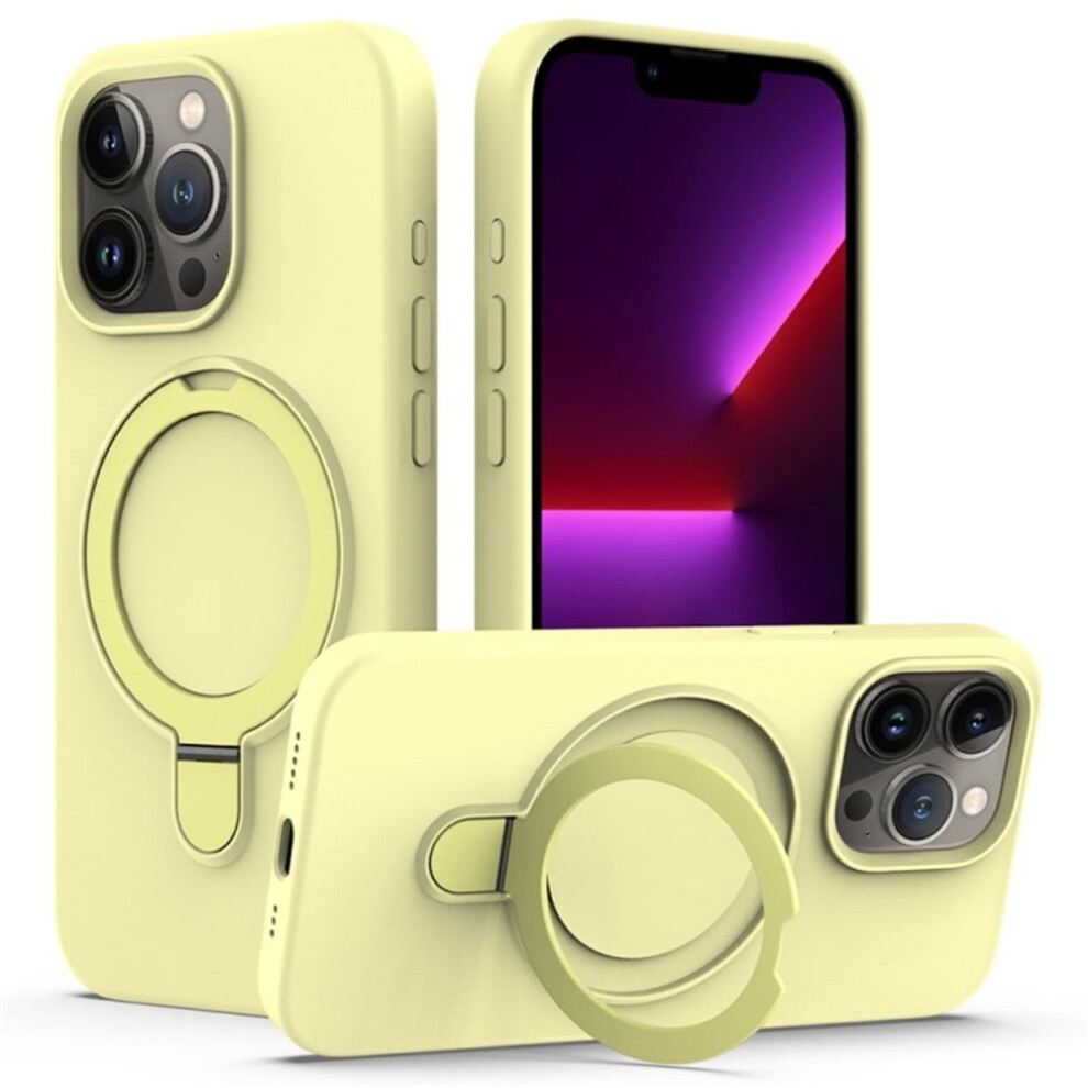 Iphone 16 Pro Max Magnetic Liquid Silicone Case Yellow 9170372618705