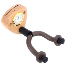 Minimalistischer Gitarrengurt aus Buchenholz mit Hygrometer für Zuhause und Geschäfte