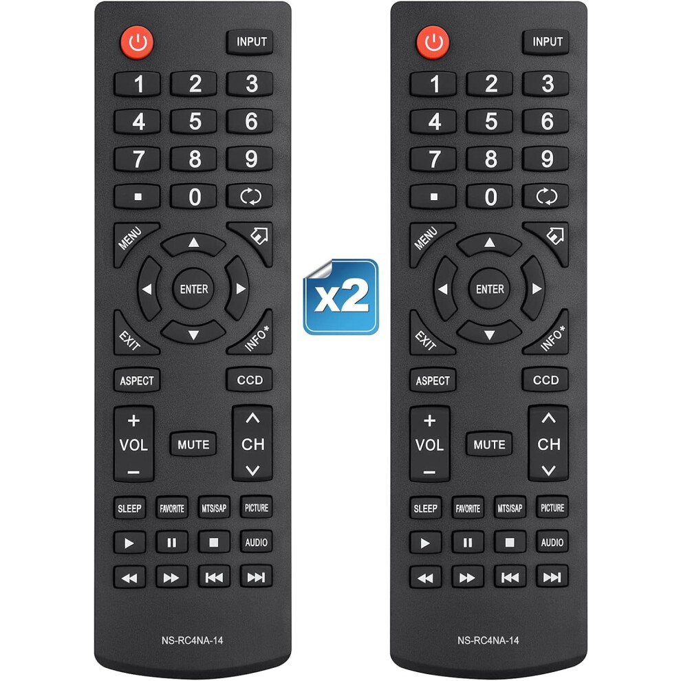 Universal Replacement Remote Control For Insignia-Tv-Remote,Compatilbe With Insignia Led Lcd Tvs,2Pcs 9130661895712