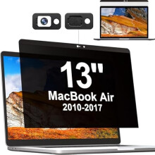 Privacy Screen for MacBook Air 13" (2010–2017), Magnetic, Anti-Blue Light, Anti-Glare, Anti-Spy with Camera Cover, compatible with Apple Mac 13"