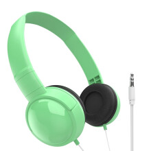 Wired Headphones Bass HiFi Over Ear Headset Earphoned Stereo Noise Cancelling -Green