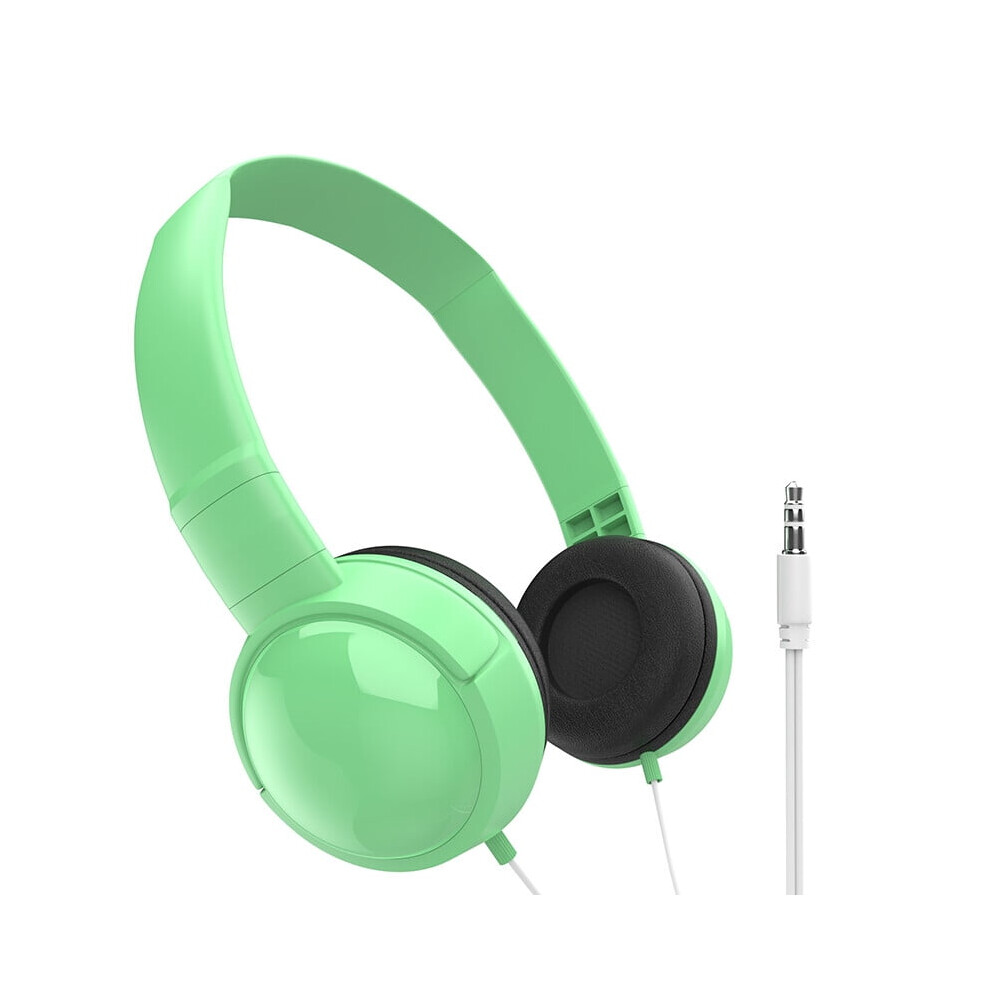 Wired Headphones Bass Hifi Over Ear Headset Earphoned Stereo Noise Cancelling - Green 9193271796305