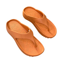 Lazy Shoes Women's Orthotic Flip Flops with Arch Support Soft Thong Sand Orange