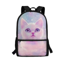 Zaino scolastico Starry Cat per bambini e bambine, 43 cm, resistente, zaino scolastico per bambini, scuola primaria, elementare, multifunzionale, per