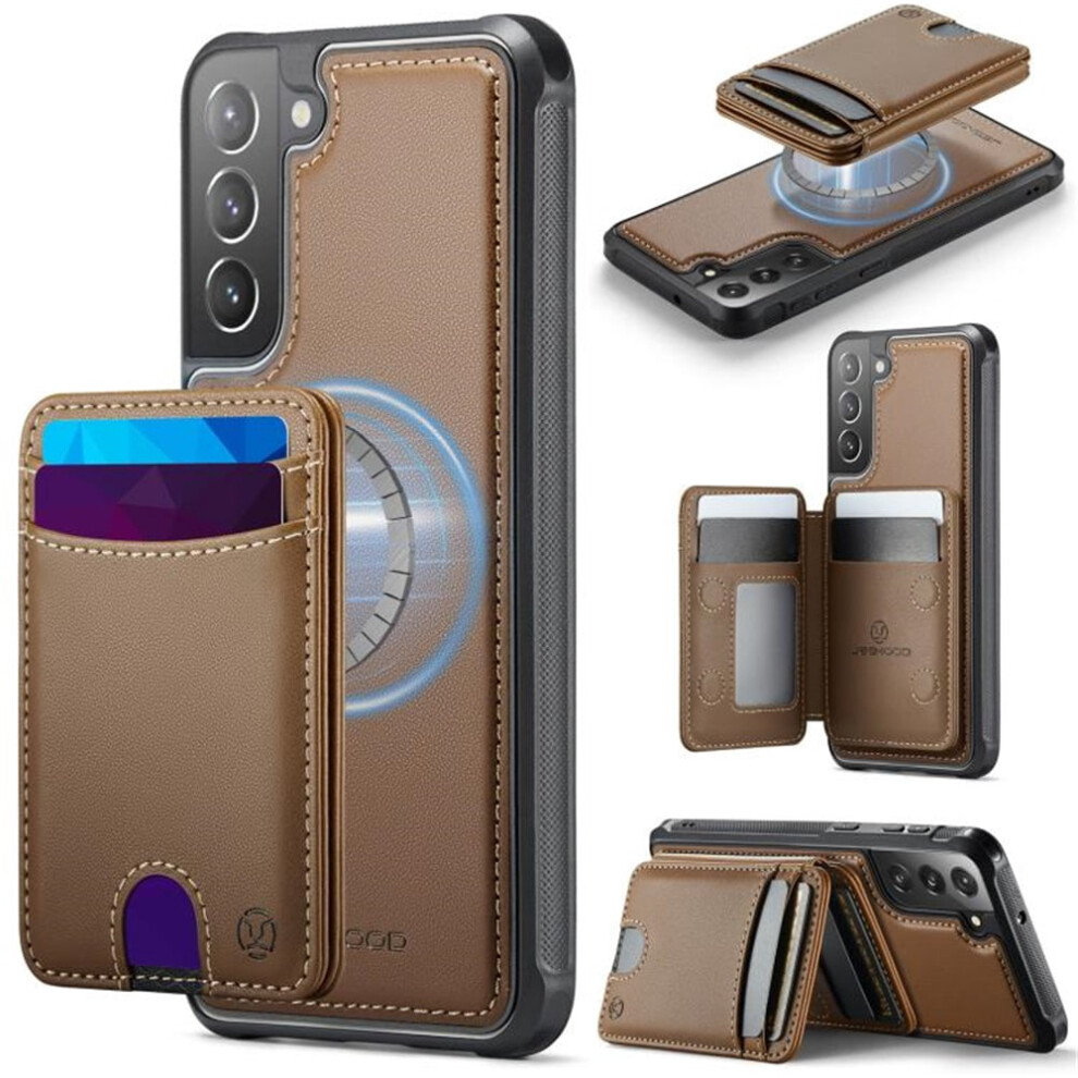 Jeehood Samsung Galaxy S22 5G Case Pu Leather Rfid Brown 9170372619825
