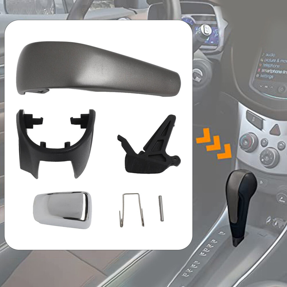 Automatic Shift Knob Kit Fit For Chevrolet For Sonic 2012-2016 & For Trax Silver 9405492233911