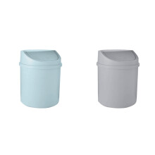 Mini Desktop Trash Can 6.69x5.12", Rotating Lid, Space-Saving PP Cylindrical Bin for Home, Kitchen, Office, Kids' Room