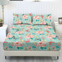 Butterfly Printed King Sheet Set 3-Piece 9.8 Inch Pocket