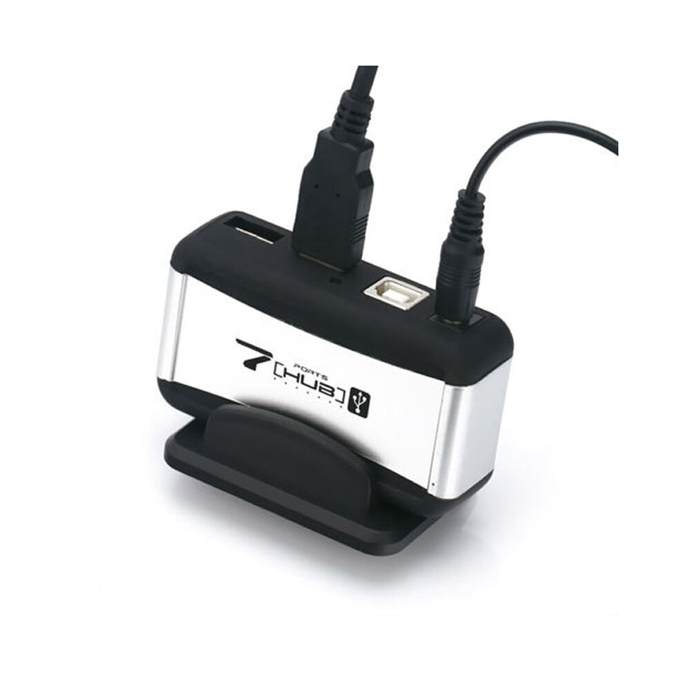 Vertical 7-Port Usb 2.0 Hub With Docking Station, 7-Port High-Speed Extender 9071309119824