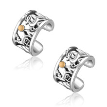 Chique Artistic925 Sterling Zilveren Herten Oormanchet – Hypoallergene, niet-piercing oormanchet voor vrouwen