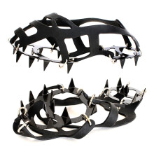 1 paire de crampons à chaîne 18 dents pour randonnée hivernale et escalade, antidérapants, noirs, taille M