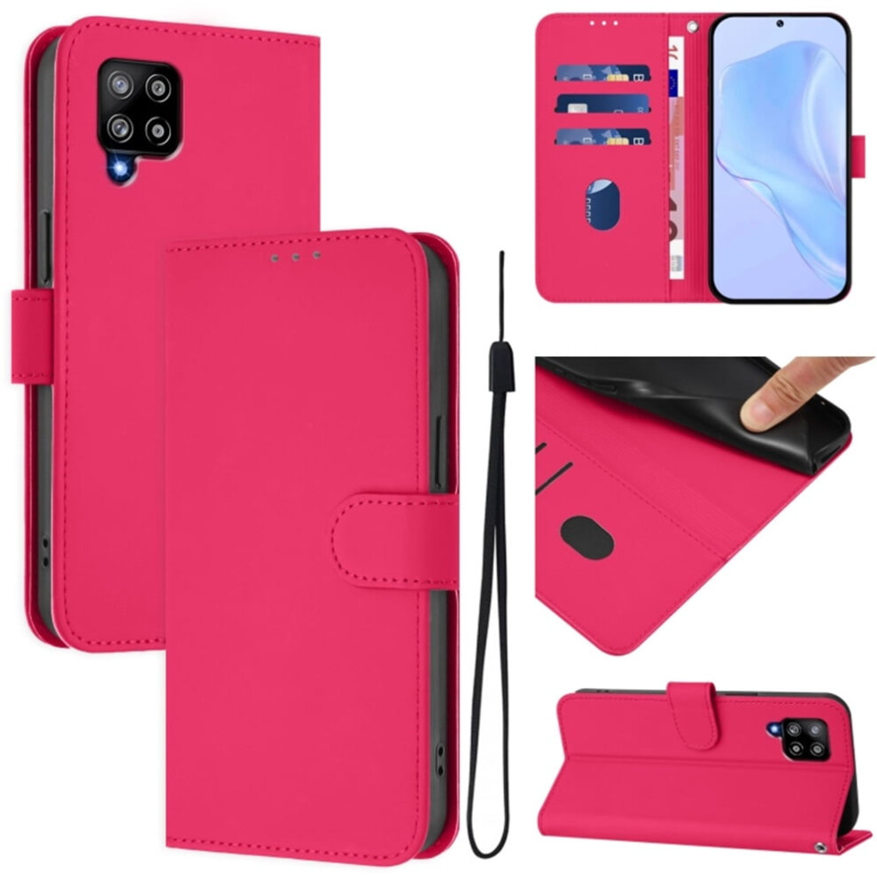 Wallet Case Compatible With Samsung Galaxy A42 5G Â Pu Leather Flip Folio With Magnetic Closure, 3 Card Slots & Wrist Strap, Rose Red 9165521608249