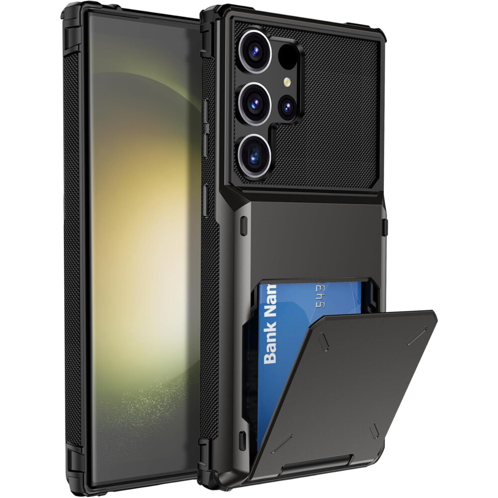 Galaxy S21 Ultra Flip Cover Case With Hidden Card Slot, Dual-Layer Shockproof Wallet Case – Compatible With Samsung Galaxy S21 Ultra 5G (6.8", 2021, 9170372104901