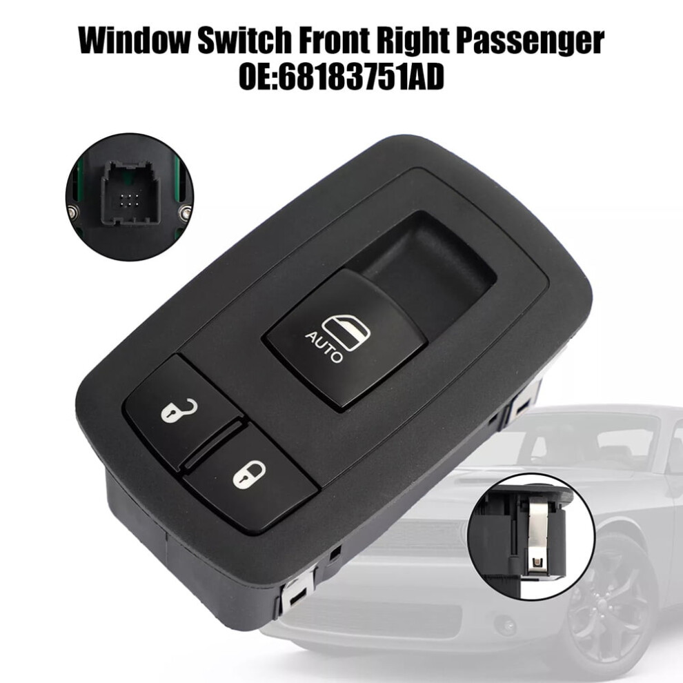 Passenger Side Right Power Window Switch Control For Dodge Challenger 2015-2021 9165521608119