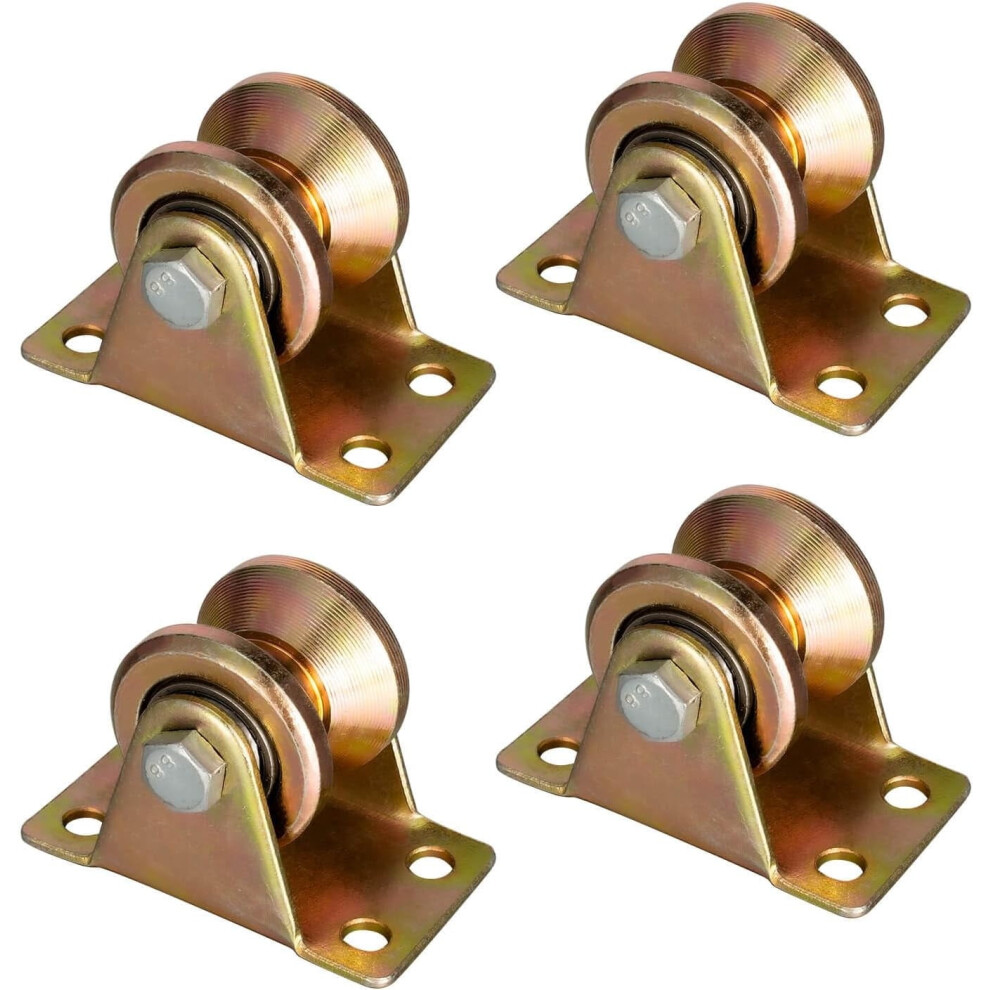 4Pcs Pulley Steel Cable Pulley For Ropes 1-8Mm Cable Pulley With 2 Ball Bearings 9170372104468