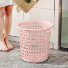 Open-Top Perforated Trash Can – Tear-Resistant, Compact Plastic Bin for Home, Office, Kitchen, Bathroom, Bedroom – Modern Simple Design