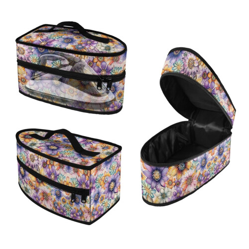 Polyester Travel Steamer Bag with Flowers Pattern