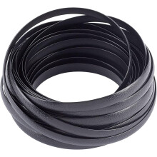 8mmx10m Black Synthetic Rattan Weaving Material – PE Flat Vinyl Wicker for DIY Furniture Repair & Crafts, Compatible with Standard Tools