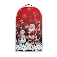 Santa Claus Piano Pattern Protective 15.94"H x 9.45"L x 7.28"W Kitchen Accessories Not Easy to Fade Hand Strap Kitchen Blender Dust Covers
