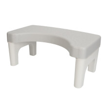 Tabouret de toilettes en plastique gris épaissi, antidérapant, stable