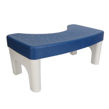 Gelierter Kunststoff-Toilettensitz, Blau, rutschfest, stabil, 40 x 22 cm