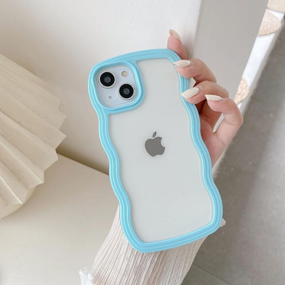 Qltypri Iphone 13/14 Tpu Case Â Curly Wave Frame White 9362892751158