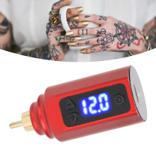 Kabellose Tattoo-Stromversorgung LED-Anzeige USB-wiederaufladbar 1500mAh Rot