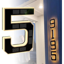 Solar LED House Numbers and Letters 9 Inch IP65 Waterproof