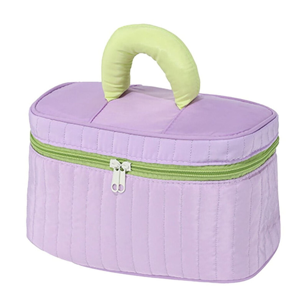 Canvas Ornament & Makeup Storage Bag with Handle â Toiletry & Brush Organizer, Cute Travel Cosmetic Bag for Teens & Girls, Compatible with Standard