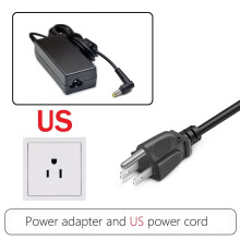 Laptop AC Adapter 19V 3.42A 65W 5.5x1.7mm for Acer Aspire