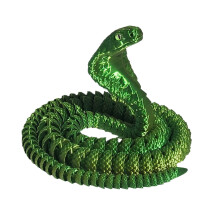 Bréagáin Nathair Priontáilte 3D 23.6 Orlach, Ainmhithe Priontáilte 3D, Bréagáin Priontáilte 3D, Inbhailithe Nathair Airteach Priontáilte 3-D