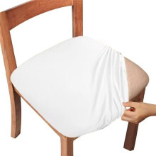Housses de chaises de salle à manger élastiques, housses brossées unies pour protéger vos chaises de bureau à domicile, housses de siège