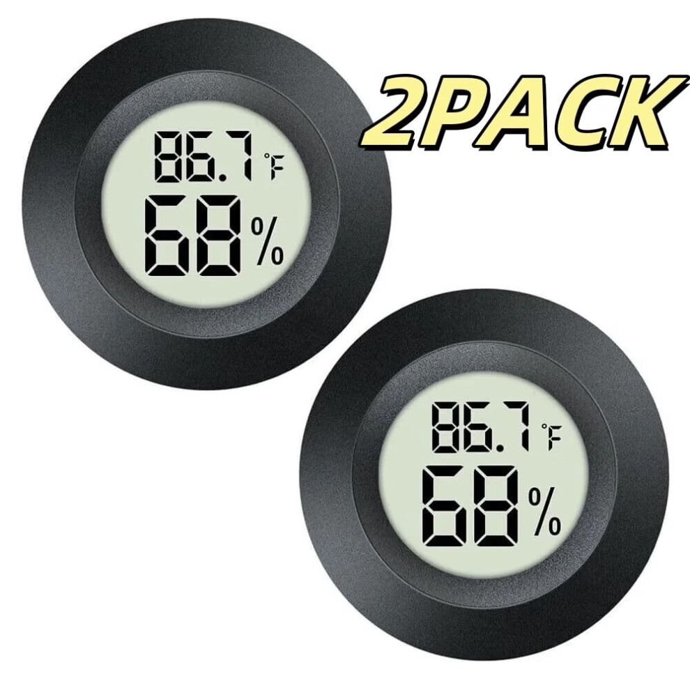 2-Pack Mini Digital Hygrometer Thermometer, Indoor/Outdoor Temp & Humidity Meter For Greenhouse, Humidor, Incubator, Terrarium Â / Compatible 9170372107704