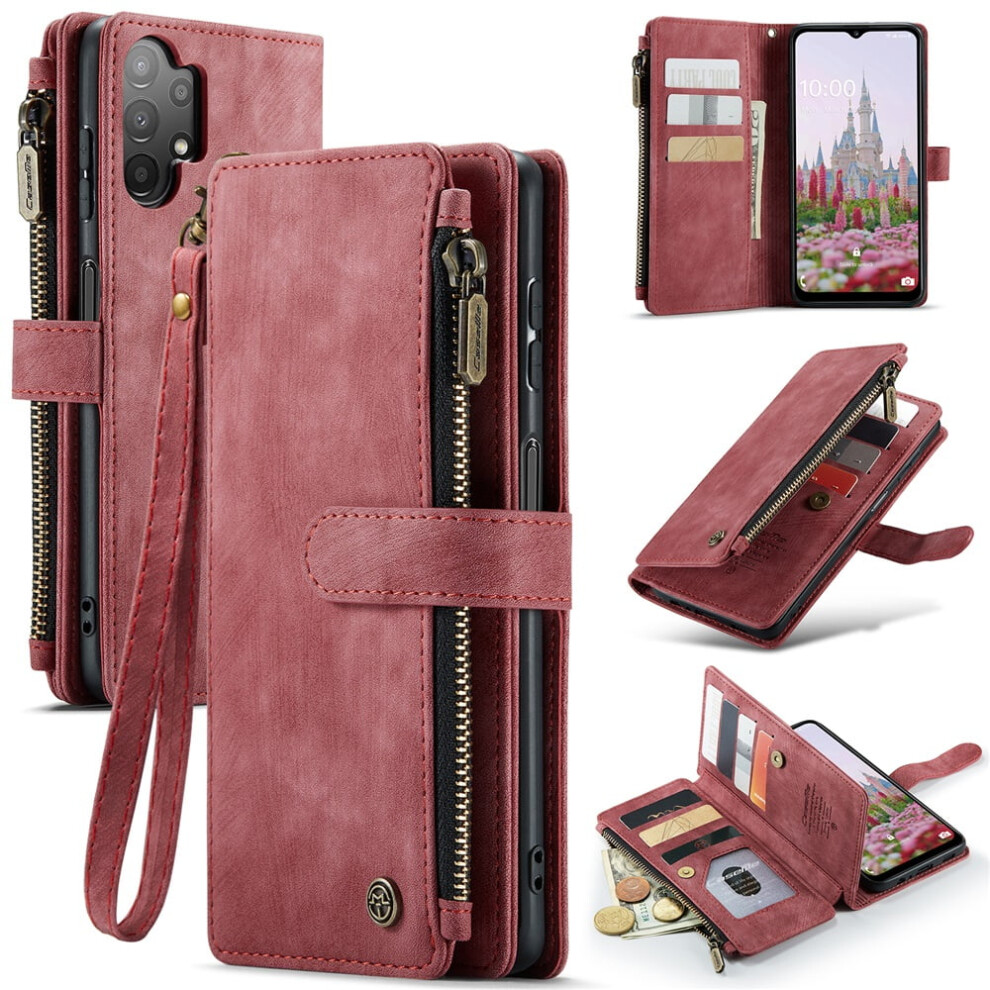 Caseme Wallet Case For Samsung Galaxy A13 4G/5G Â Pu Leather Magnetic Flip, Lanyard Strap, Zipper Card Holder 9405492230859