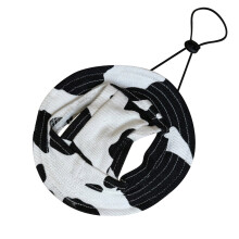 Sombrero de sol para mascotas con orificios para las orejas – Sombrero tipo cubo redondo con visera estilo princesa para perros y gatos