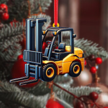Décorations de Noël en forme de camions et de voitures - Décorations à suspendre au sapin de Noël, ornements en acrylique de style vintage pour